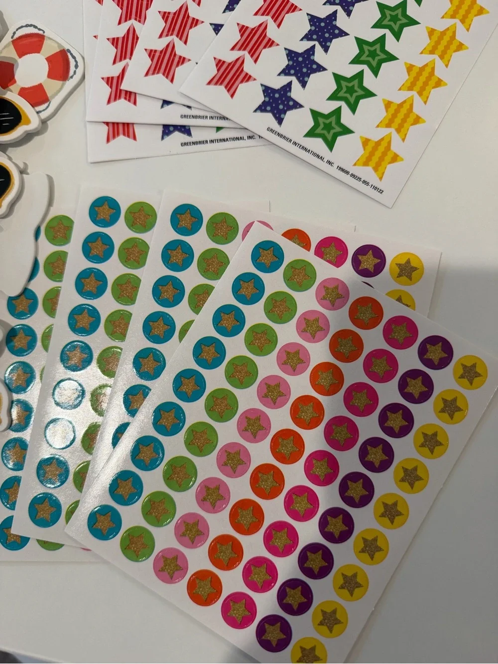 Large Bundle Dinosaur, summer fun, & Star stickers